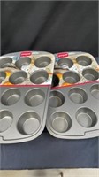 2 new good cook cup cake pans