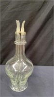 13” glass liquor decanter