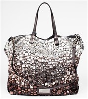 Valentino Ombre Stone Embellished Roundabout Tote