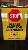 pennzoil stop sign