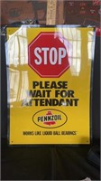 pennzoil stop sign