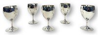 (5) Tiffany & Co. Sterling Sterling Silver Goblets