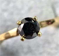$600 10K  1.72G Black Diamond(0.3ct) Ring