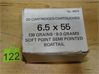 6.5x55 139gr Rnds 20ct