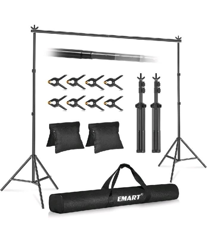 EMART Backdrop Stand Kit, 10x7ft (WxH) Adjustable