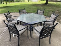 Glass-top Patio Table & Chairs