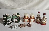 Salt and pepper shakers and small figurines