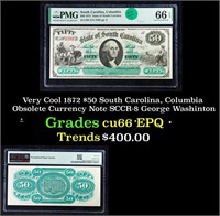 Very Cool 1872 $50 South Carolina, Columbia Obsole