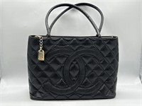 Vintage CHANEL Black Tote