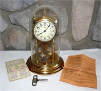 Kundo Anniversary Clock w Glass Dome