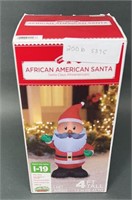 4’ New African American Santa Blow Up