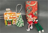 Vintage Christmas Japan Elves & Lighted