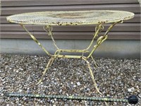 Victorian wrought iron & Expanded Steel Table