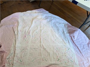 Pink Cross Stitched Cutter Quilt