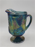 Vtg Indiana Carnival Glass Footed Pitcher