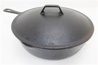 11" Cast Iron Deep Skillet with Lid