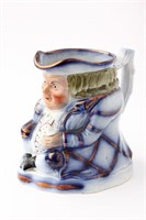 19th Century Flow Blue Toby Jug,c.1860