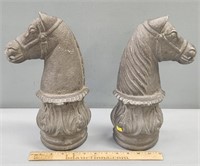 Horse Head Cast Metal Hitching Post Topper