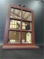 Wood Shelf W/ Mirror