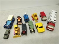 box of collector toy vehicles