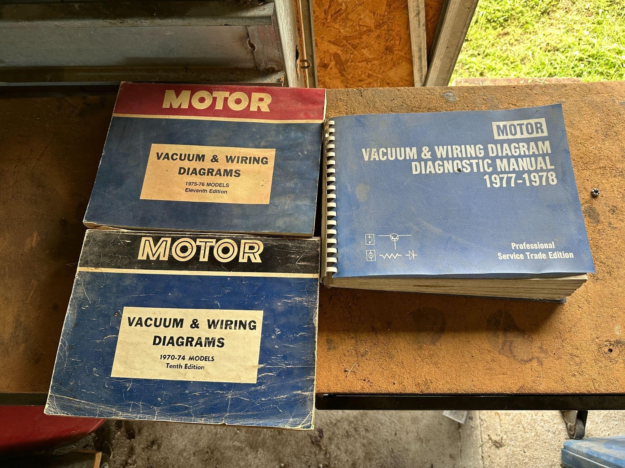 1970s Vehicle Vacuum & Wiring Diagram Books