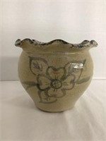 Cherokee, NC Pottery Planter with Ruffled Edge