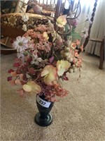 Heavy Vase w/ Floral Arrangement
