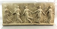 Roman Greco Style Cast Stoneware Art Relief Plaque