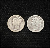 1916 & 1920 Mercury Dimes