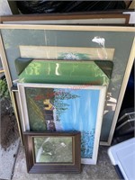 Large Lot of Framed Photos and Art (Front Porch)