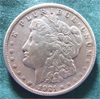 1921-S U.S. MORGAN SILVER DOLLAR COIN
