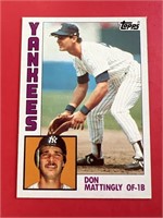 1984 Topps Don Mattingly Rookie Card Yankees