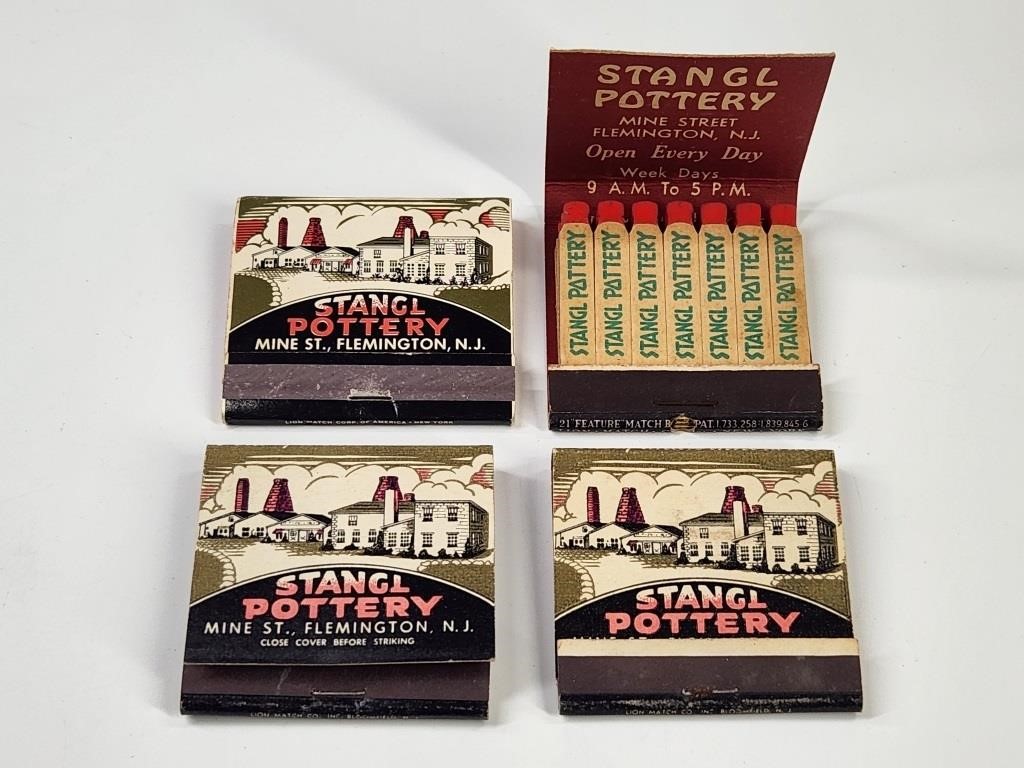 4) STANGL POTTERY ADVERTISING FEATURE MATCHBOOK