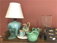 Lamp And Assorted Items