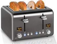 SEEDEEM 4 Slice Toaster, Stainless Steel Bread