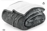 UTOPIA BEDDING REVERSIBLE SHERPA FLEECE BLANKET