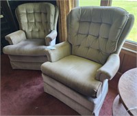 Pair Matching Swivel Chairs