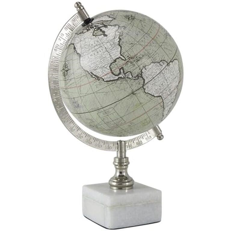 Deco 79 Marble Globe with Marble Base, 7" x 7" x