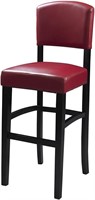 Counter Height Stool Upholstery in Red