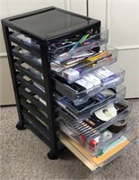 8 Drawer Cabinet Filled with Office Supplies
