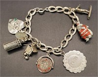 (XX) Sterling Silver Charm Bracelet (7" long)