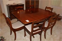 drop leaf dining table with 6 chairs