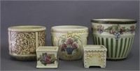 Four Weller & Roseville Pottery Pieces