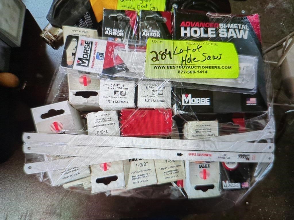 LOT OF HOLE SAWS
