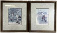 2 A.B. Frost Vintage Golf Art Prints