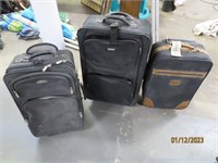 (3) Traveling Luggage Suitcases