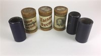 (6) Edison Record Cylinders