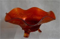 Northwood Marigold Carnival Glass Candy Bowl