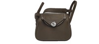Brown Pebble Leather Small Pouch Bag