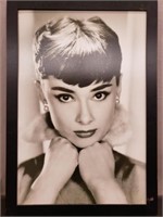 Large Framed Audrey Hepburn Print. 27.5"x39.5"